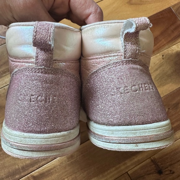 Sketchers pink size 4 glitter high-tops - Picture 4 of 6